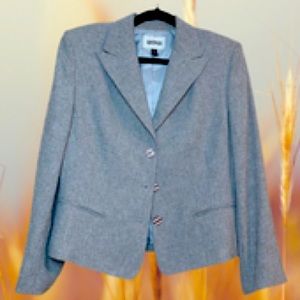 Kasper Beige tweed Jacket Blazer Size 12 MWT